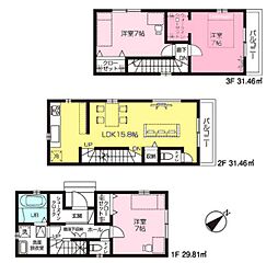 ふじみ野市鶴ケ舞1丁目　新築戸建て　22‐1期　1号棟