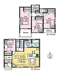 板橋区西台1丁目　新築一戸建て　1号棟