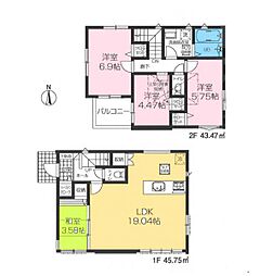 川口市芝高木2丁目　新築一戸建て　231　1号棟