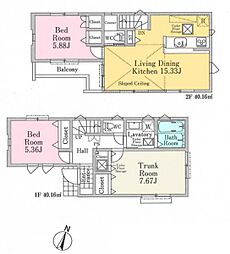 練馬区貫井3丁目　新築一戸建て　347　2号棟