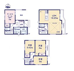 さいたま市中央区大戸5丁目II　新築一戸建て　I期　Ｄ号棟