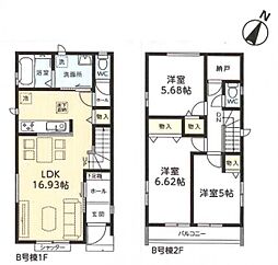 川口市戸塚東2丁目　新築一戸建て　21番　Ｂ号棟