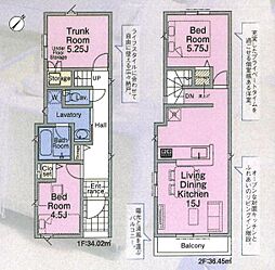 清瀬市松山1丁目 新築一戸建て 第1 1号棟