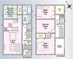 三郷市戸ケ崎3丁目 新築一戸建て 第54 3号棟