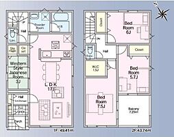 三郷市戸ケ崎3丁目 新築一戸建て 第54 4号棟