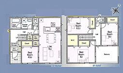 八潮市木曽根　新築一戸建て　第21　1号棟