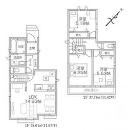 所沢市和ケ原2丁目　新築一戸建て　12期　Ａ号棟
