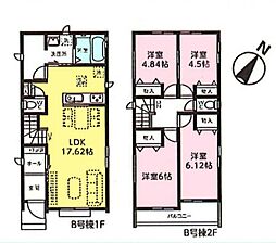 所沢市若狭4丁目　新築一戸建て　第1期　B号棟