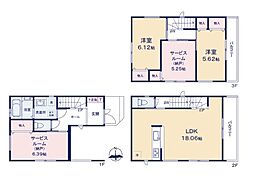 川口市里　新築一戸建て　1号棟