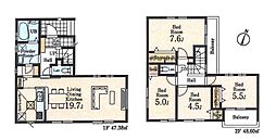 川口市長蔵2丁目　新築一戸建て　1号棟