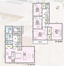 さいたま市見沼区風渡野　新築一戸建て　第6　1号棟
