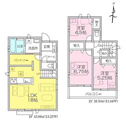 所沢市中新井4丁目　新築一戸建て　15期　Ａ号棟
