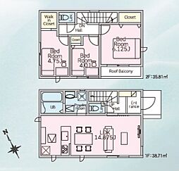 東久留米市前沢5丁目　新築一戸建て　1期　3号棟