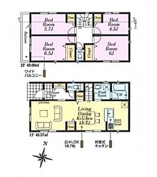 川越市砂　新築一戸建て　第19　1号棟