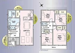 八潮市南川崎　新築一戸建て　第15　1号棟