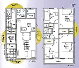 三郷市早稲田2丁目　新築一戸建て　第29　3号棟