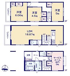 川口市榛松　新築一戸建て　2号棟