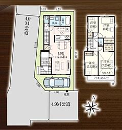 草加市弁天4丁目　新築一戸建て　9期　1号棟