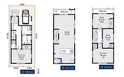 杉並区上高井戸1丁目　新築一戸建て　117　1号棟