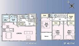 春日部市増戸　新築一戸建て　第1　2号棟
