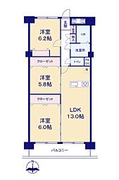 新松戸西パークハウスB棟 506号室