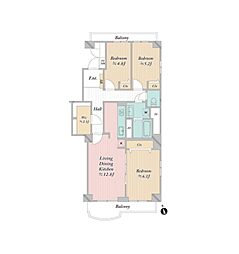 サンライトパストラル弐番街C棟 301号室