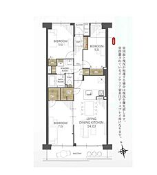 コープ府中武蔵野台1号棟 803号室