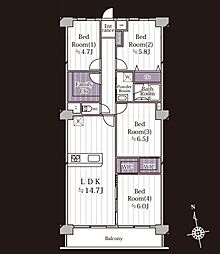 新松戸西パークハウスA棟 810号室