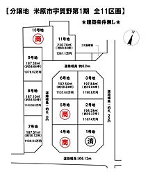 売土地 米原市宇賀野第1期　全11区画