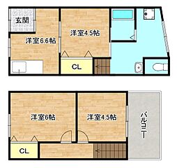 大阪市生野区中川1丁目の一戸建て