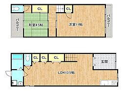 大阪市生野区勝山北2丁目の一戸建て