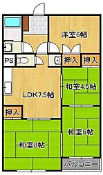 エメラルドマンション牧山A棟　302号室