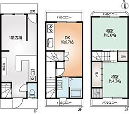 大阪市此花区西九条２丁目店舗付テラスハウス