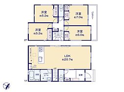 日野市南平8丁目　新築戸建　全2棟　1号棟