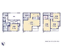 平塚市夕陽ヶ丘　新築未入居戸建　全2棟　B号棟