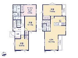 川崎市麻生区多摩美1丁目121第2期　新築戸建　全4棟　1号棟