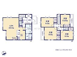 座間市南栗原6丁目6期　新築戸建　全2棟　1号棟