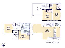 茅ヶ崎市萩園3期　新築戸建　全1棟