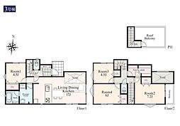 座間市座間2丁目1期 新築戸建 全18棟 3号棟