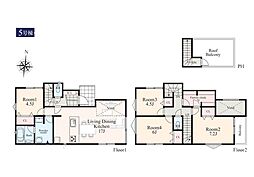 座間市座間2丁目1期　新築戸建　全18棟　5号棟