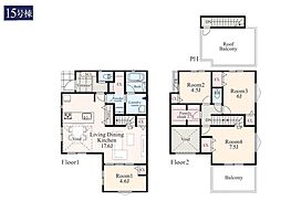 座間市座間2丁目1期　新築戸建　全18棟　15号棟