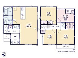 八王子市上柚木1期　新築戸建　全5棟　1号棟