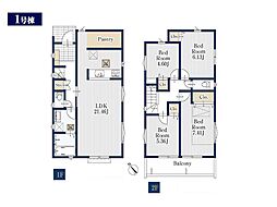 町田市鶴川3丁目　新築戸建　全2棟　1号棟