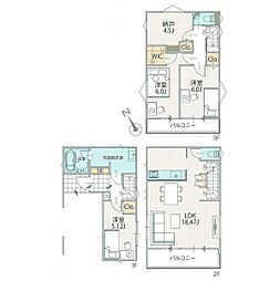 横浜市金沢区富岡東1丁目2 新築戸建 全3棟 2号棟