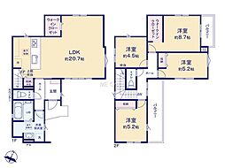 秦野市渋沢2丁目1期　新築戸建　全2棟　1号棟