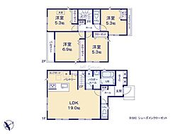 茅ヶ崎市松が丘2丁目1期　新築戸建　全3棟　2号棟