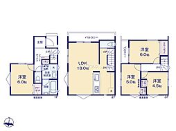 横浜市鶴見区東寺尾中台6　新築戸建　全2棟　1号棟