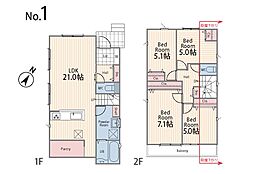 相模原市南区若松6丁目　新築戸建　全3棟　1号棟