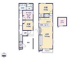 横浜市金沢区六浦3丁目　新築戸建　全1棟　1号棟
