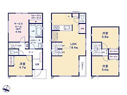 八王子市子安町1丁目　新築戸建　全2棟　1号棟
